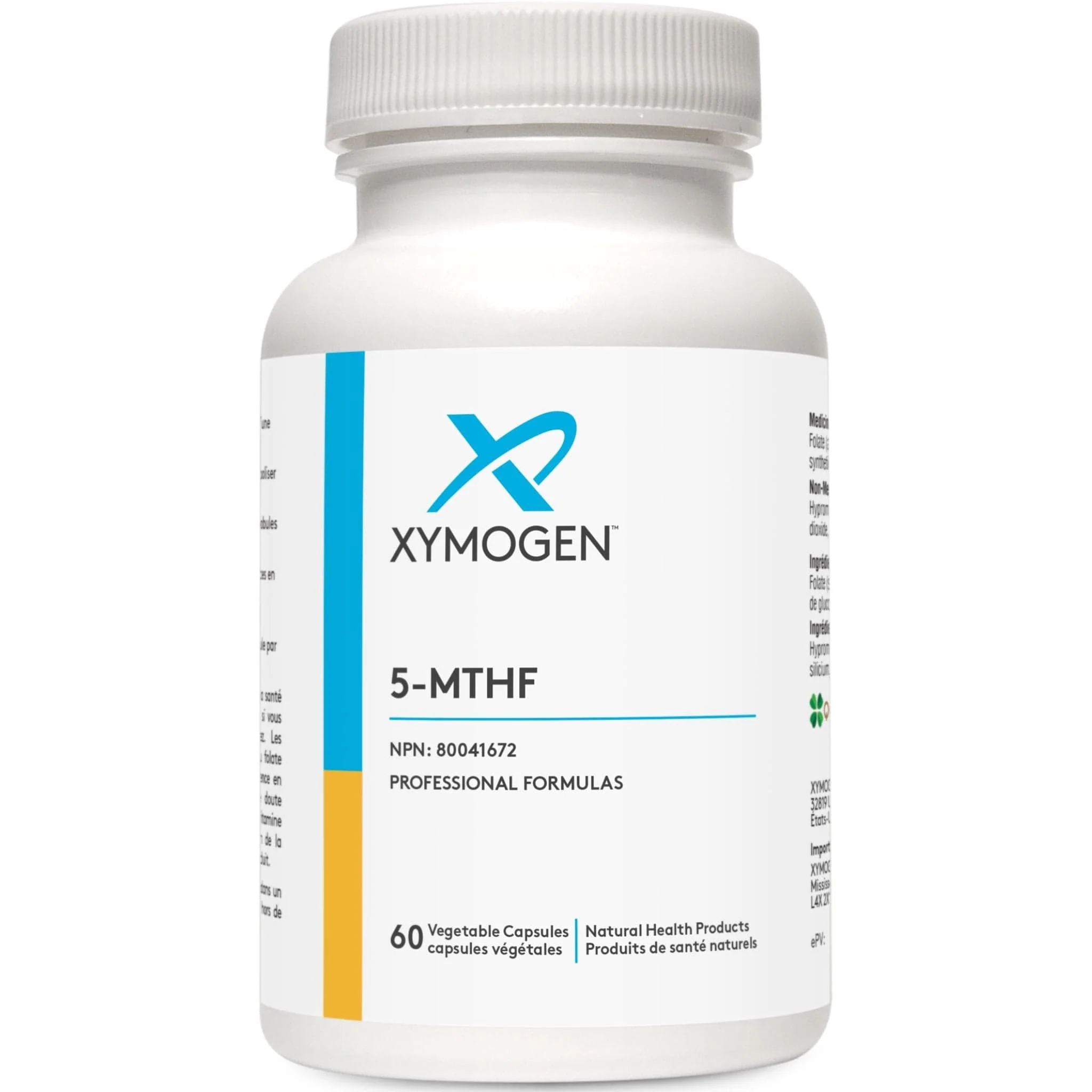 Xymogen 5-MTHF, Bioactive Folate as Quatrefolic, 60 Vegetable Capsules